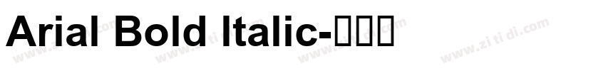 Arial Bold ltalic字体转换